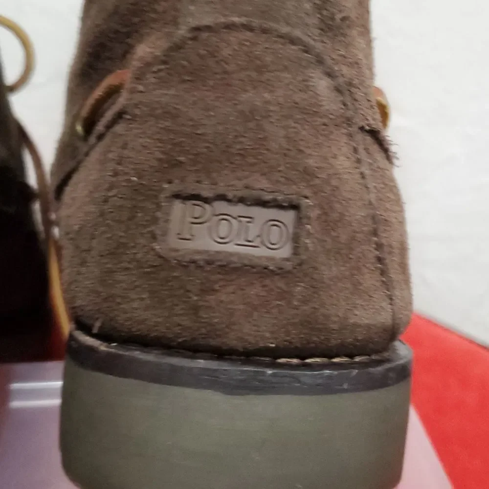 Polo Ralph Lauren Rumford Dark Brown Chukka Boots Size 10.5 D